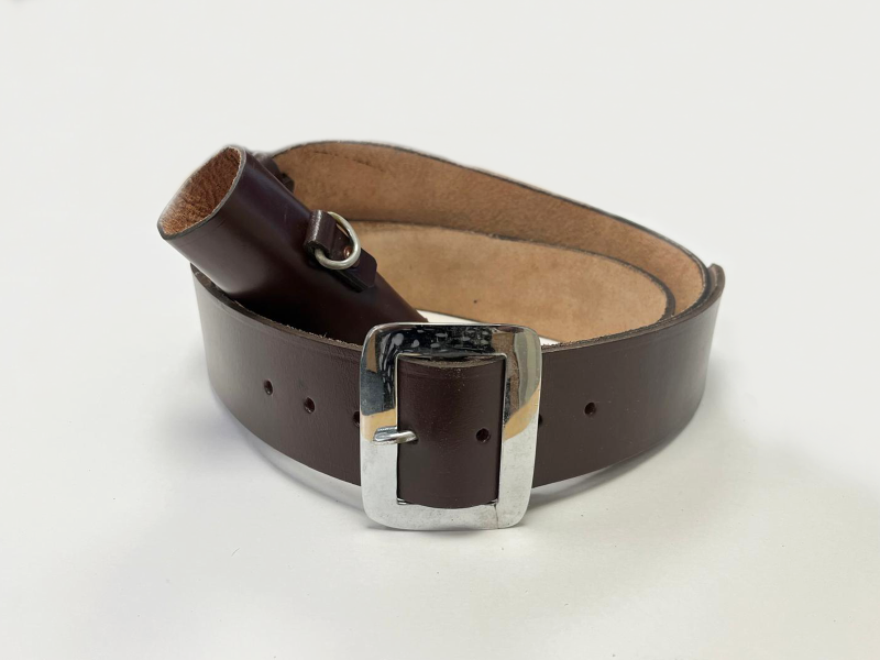 Flag Strap With Socket  Brown Leather